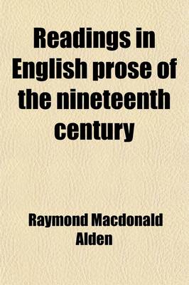 Book cover for Readings in English Prose of the Nineteenth Century (Volume 1)