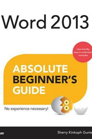 Cover of Word 2013 Absolute Beginner's Guide