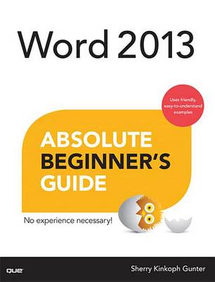 Book cover for Word 2013 Absolute Beginner's Guide