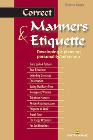 Cover of Correct Etiquette and Manners for All Occasions