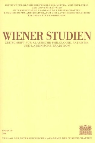 Cover of Wiener Studien Band 119