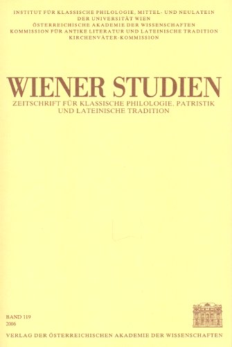 Book cover for Wiener Studien Band 119