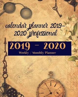 Book cover for calendar planner 2019-2020 professional