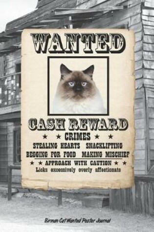 Cover of Birman Cat Wanted Poster Journal