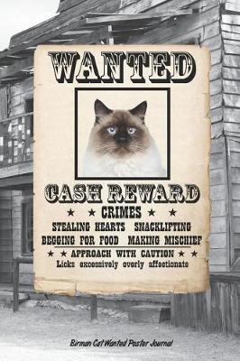 Book cover for Birman Cat Wanted Poster Journal