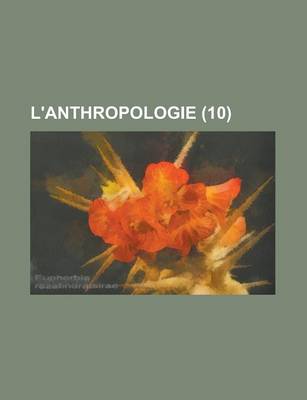 Book cover for L'Anthropologie (10)