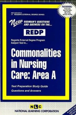 Cover of COMMONALITIES IN NURSING CARE: AREA A