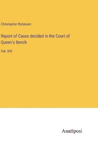 Cover of Report of Cases decided in the Court of Queen's Bench