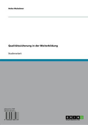 Book cover for Qualitatssicherung in Der Weiterbildung