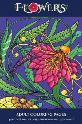 Cover of Adult Coloring Pages (Flowers)