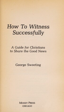 Book cover for How to Witness Successfully