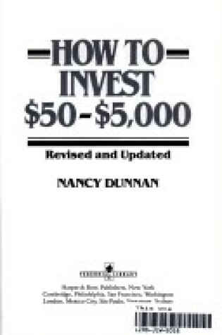 Cover of How to Invest 50-5 Thousand