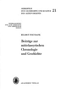 Cover of Beitraege Zur Mittelassyrischen Chronologie Und Geschichte