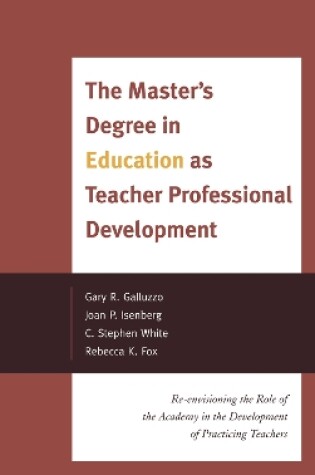 Cover of The Master's Degree in Education as Teacher Professional Development