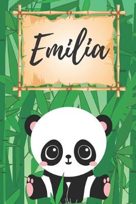 Book cover for Emilia Notizbuch Panda / Malbuch / Kritzelbuch / Tagebuch / Journal / DIN A5 / Geschenke