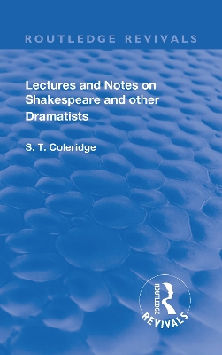 Cover of Lectures and Notes on Shakespeare and Other Dramatists.