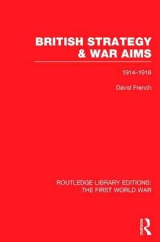 Cover of British Strategy and War Aims