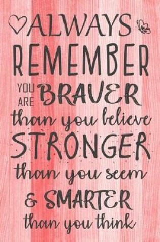 Cover of Always Remember You are Braver than you believe - Stronger than you seem & Smarter thank you think
