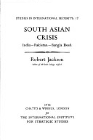 Cover of South Asian Crisis, 1971