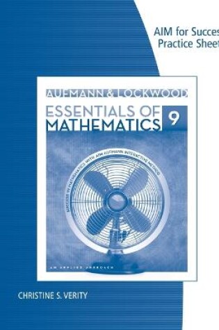 Cover of AIM for Sucess Practice Sheets for Aufmann/Lockwood's Essentials of  Mathematics: An Applied Approach, 9th