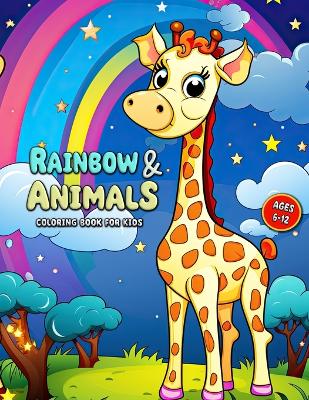 Book cover for Rainbow and Animal Coloring Book for Kids