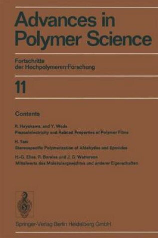 Cover of Advances in Polymer Science