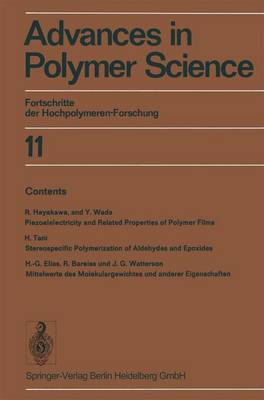 Book cover for Advances in Polymer Science