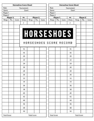 Book cover for Horseshoes Score Record