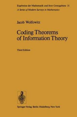 Cover of Coding Theorems of Information Theory