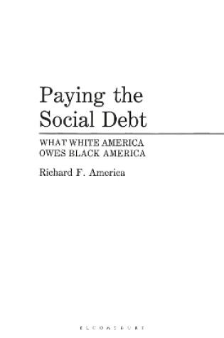 Cover of Paying the Social Debt