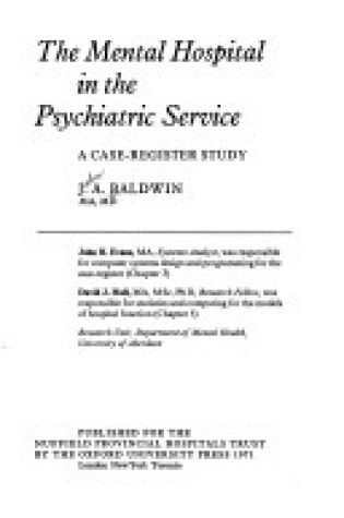 Cover of Mental Hospital in the Psychiatric Service