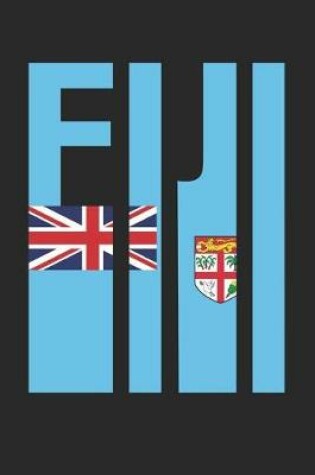 Cover of Vintage Fiji Notebook - Retro Fiji Planner - Fijian Flag Diary - Fiji Travel Journal