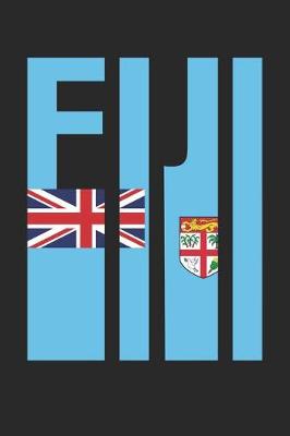 Book cover for Vintage Fiji Notebook - Retro Fiji Planner - Fijian Flag Diary - Fiji Travel Journal