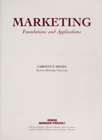 Book cover for Mkt