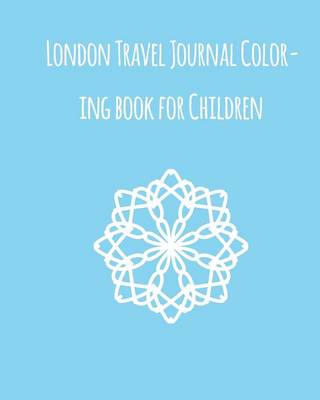 Book cover for London Travel Journal Coloring book for Children. The perfect gift