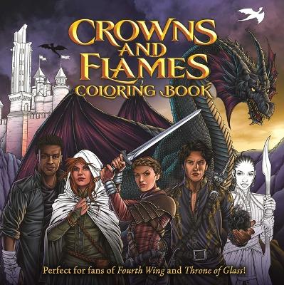 Book cover for Crowns and Flames Coloring Book