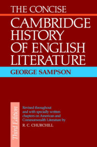 Cover of The Concise Cambridge History of English Literature