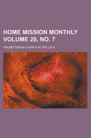 Cover of Home Mission Monthly Volume 20, No. 7