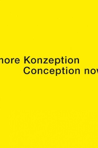 Cover of More Konzeption Conception Now