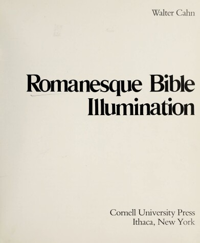 Book cover for Romanesque Bible Illumination