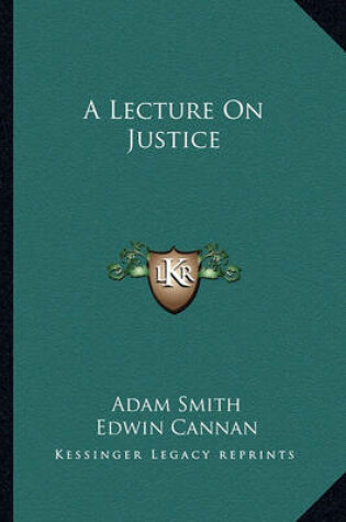 Cover of A Lecture on Justice