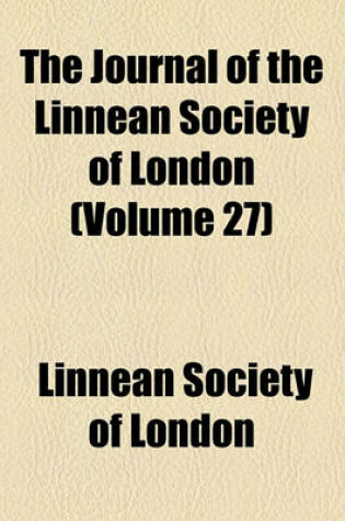 Cover of The Journal of the Linnean Society of London (Volume 27)