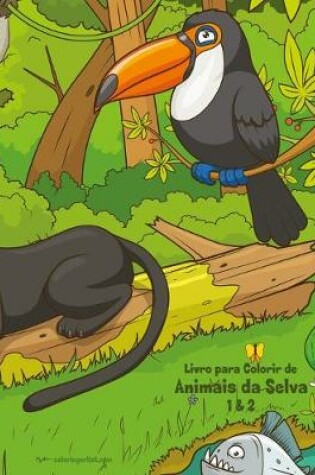 Cover of Livro para Colorir de Animais da Selva 1 & 2