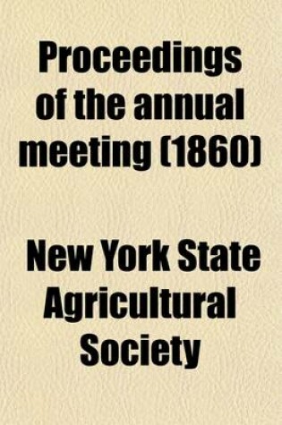 Cover of Proceedings of the Annual Meeting Volume 19