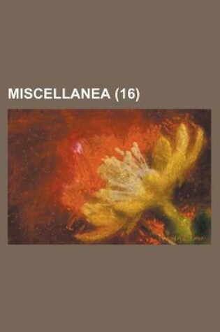 Cover of Miscellanea (16)