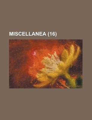 Book cover for Miscellanea (16)