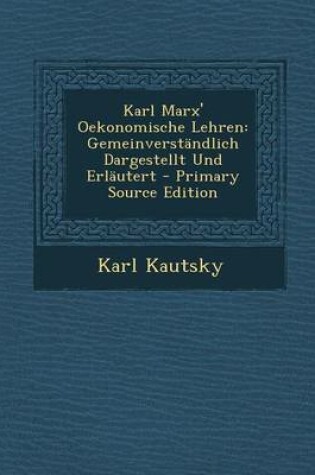 Cover of Karl Marx' Oekonomische Lehren