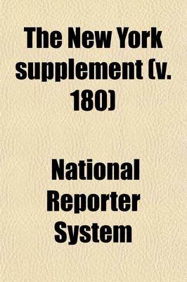 Book cover for The New York Supplement (Volume 180)