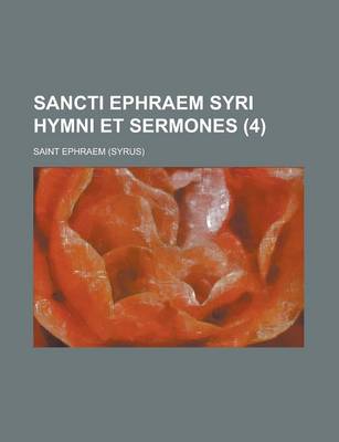 Book cover for Sancti Ephraem Syri Hymni Et Sermones (4)