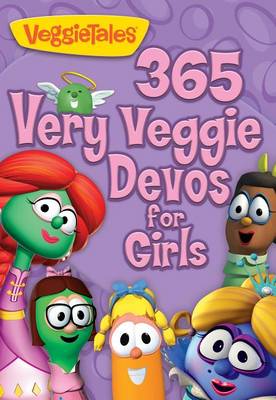 Book cover for 365 Very Veggie Devos for Girls - Deluxe Edition Padded Hardcover